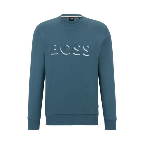 Load image into Gallery viewer, BOSS ORGANIC-COTTON SWEATSHIRT WITH EMBOSSED AND PRINTED LOGO - Yooto
