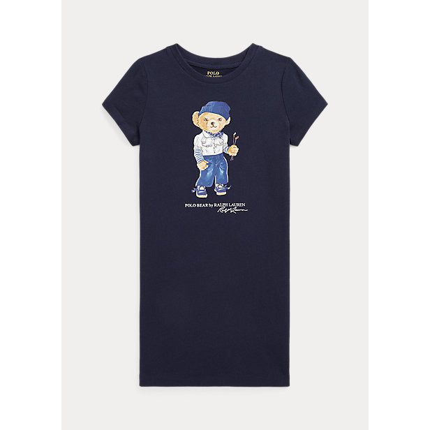 POLO RALPH LAUREN POLO BEAR COTTON JERSEY T-SHIRT DRESS - Yooto