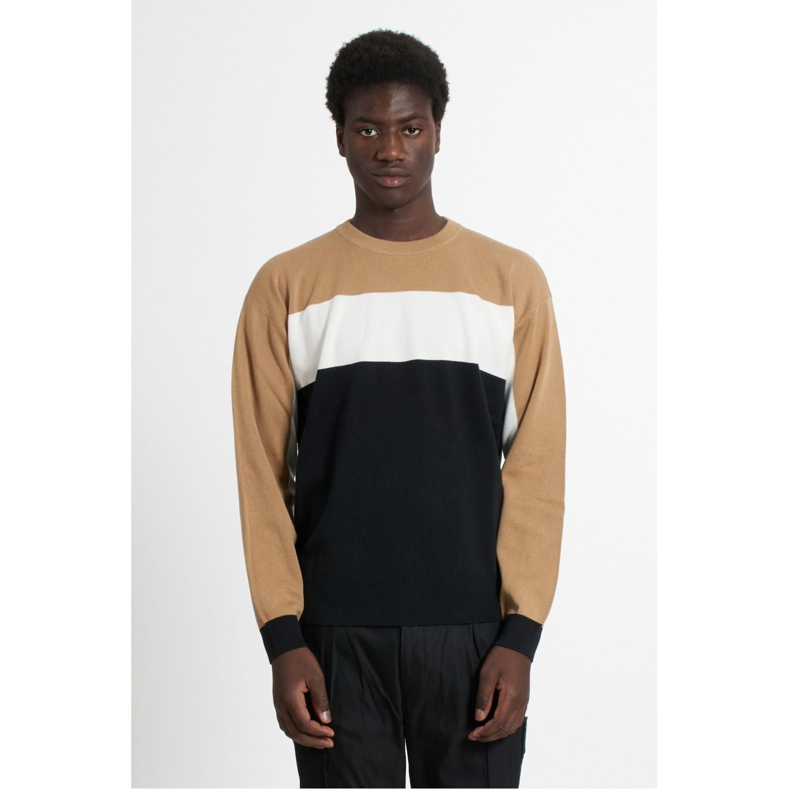 BOSS RELAXED-FIT COLOUR-BLOCK SWEATER - Yooto