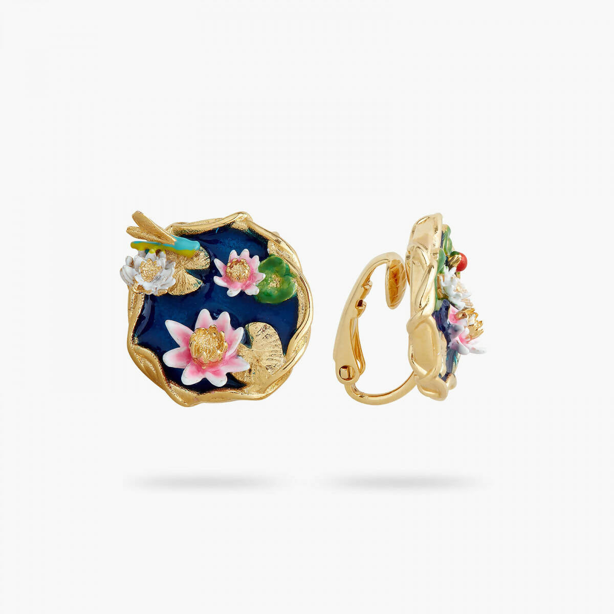 WATER LILY POND CLIP-ON EARRINGS - Yooto