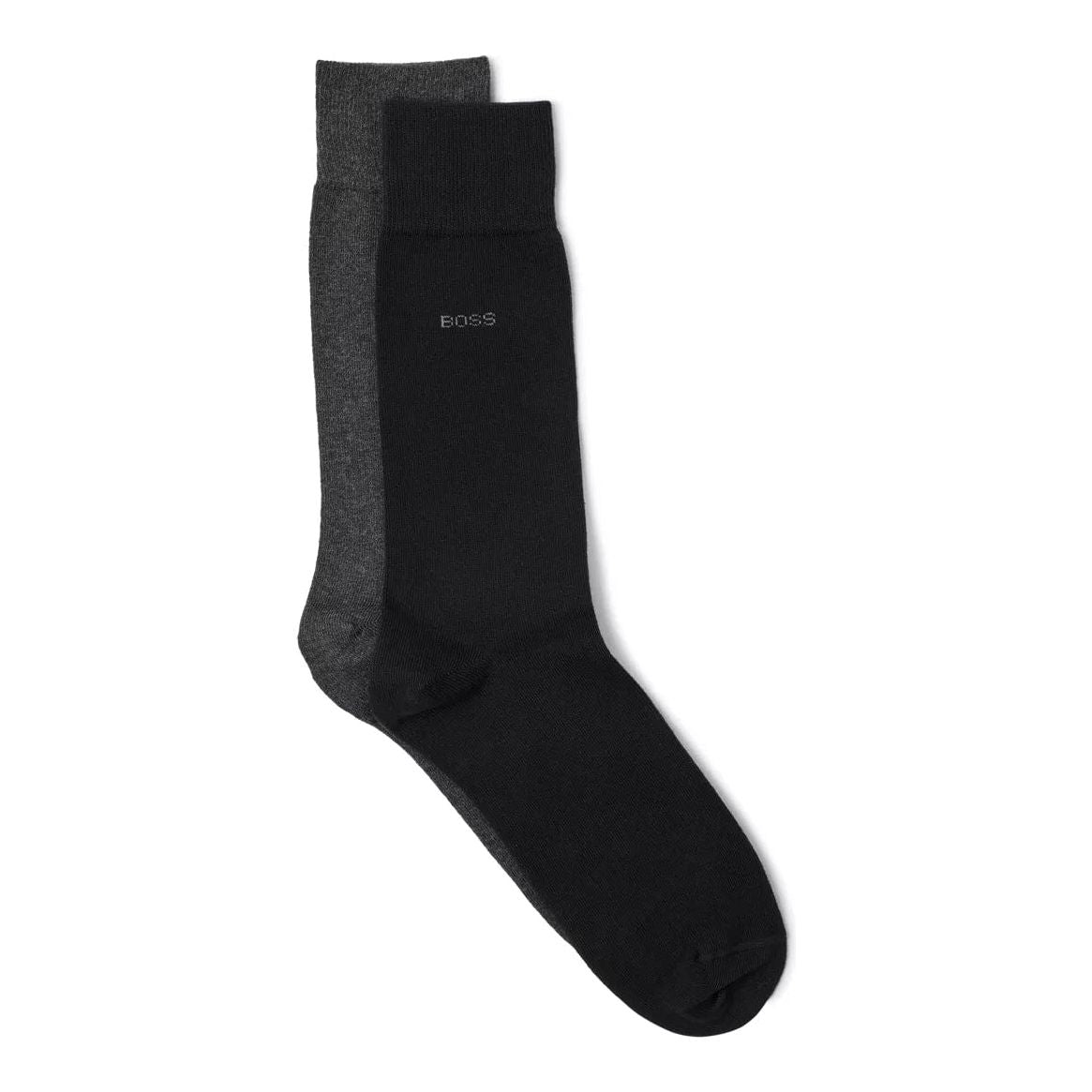 BOSS TWO-PACK OF COTTON-BLEND REGULAR-LENGTH SOCKS - Yooto