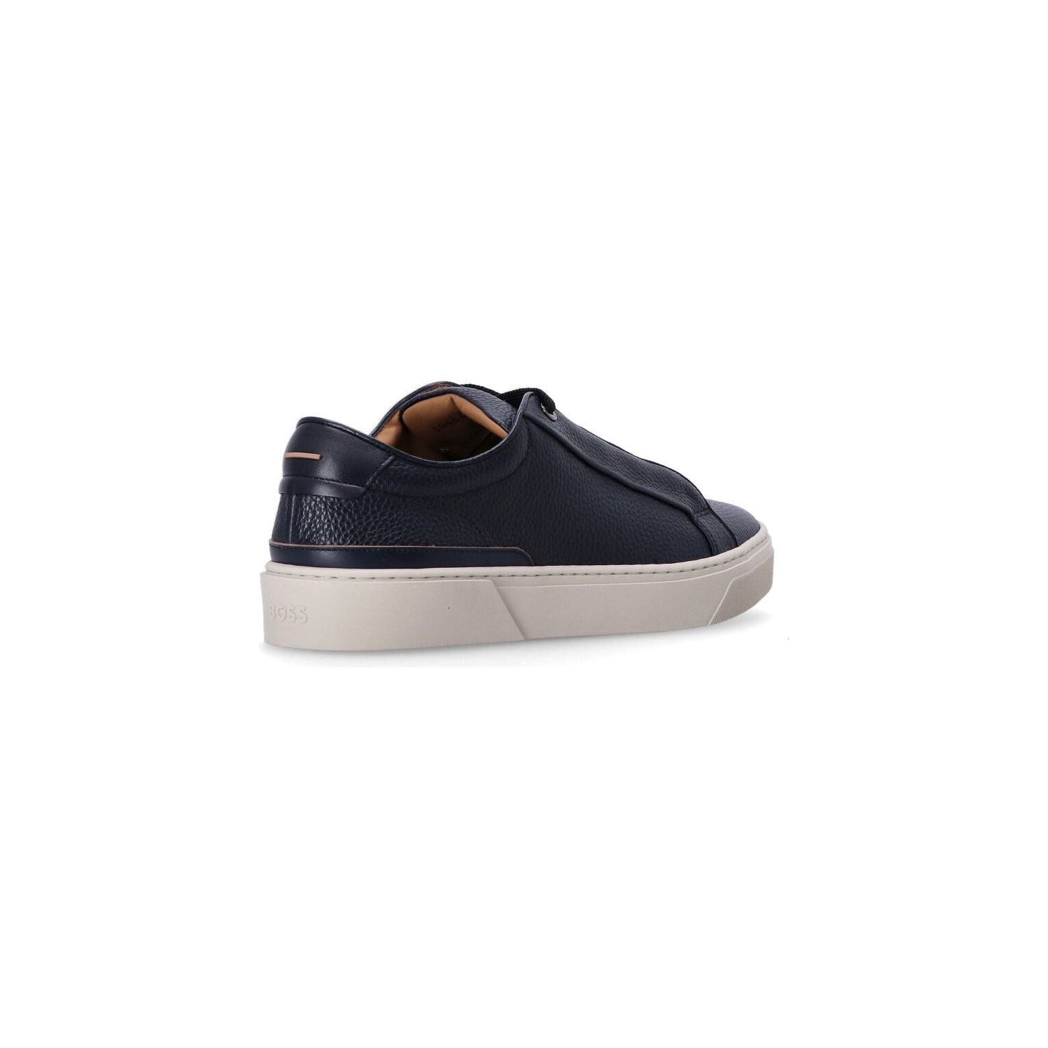 BOSS GRAINED-LEATHER TRAINERS WITH LOGO LACE LOOP - Yooto