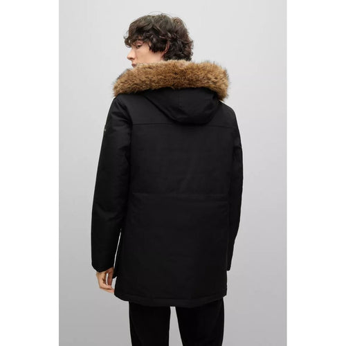 Load image into Gallery viewer, BOSS WATER-REPELLENT DOWN JACKET WITH FAUX-FUR TRIMMED HOOD - Yooto
