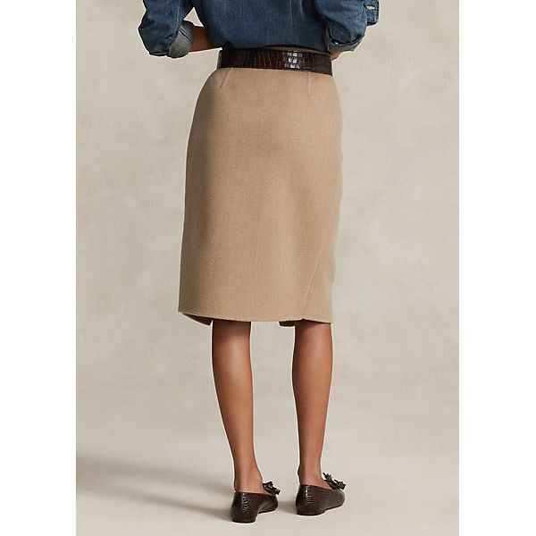 POLO RALPH LAUREN WOOL BLEND WRAP SKIRT Yooto