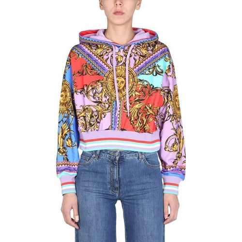 Load image into Gallery viewer, Versace Jeans Couture
Sun Flower Garland print hoodie - Yooto
