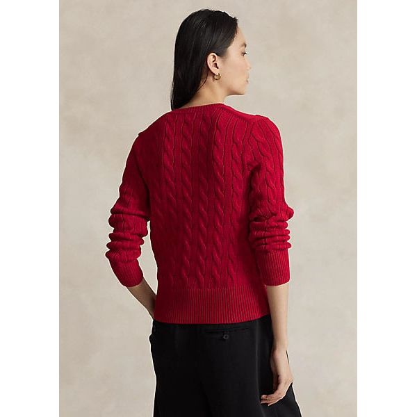 POLO RALPH LAUREN CABLE-KNIT COTTON CARDIGAN - Yooto