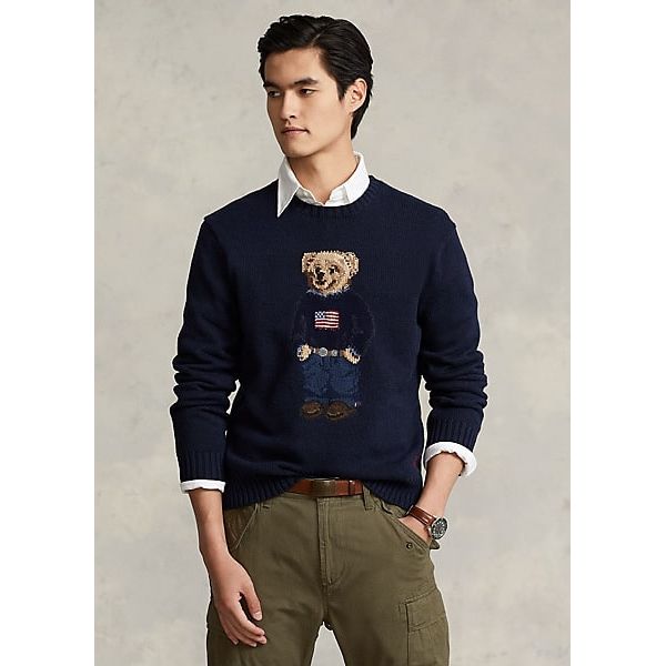 POLO RALPH LAUREN POLO BEAR COTTON-LINEN SWEATER - Yooto