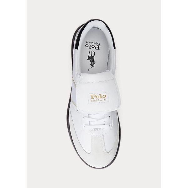 POLO RALPH LAUREN HERITAGE AERA LEATHER-SUEDE TRAINER - Yooto