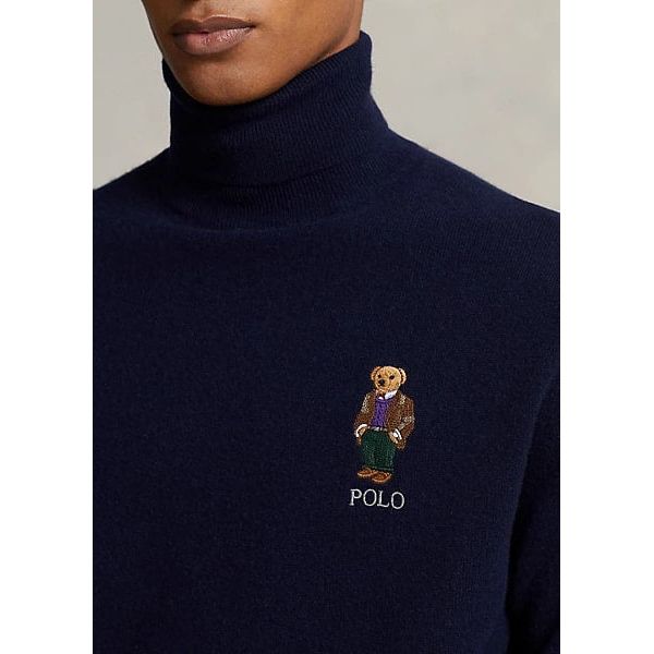 POLO RALPH LAUREN POLO BEAR WOOL ROLL NECK JUMPER - Yooto