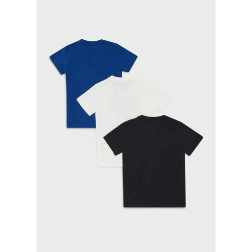 Load image into Gallery viewer, EMPORIO ARMANI  KIDS THREE-PACK OF JERSEY T-SHIRTS WITH LOGO PRINT - Yooto
