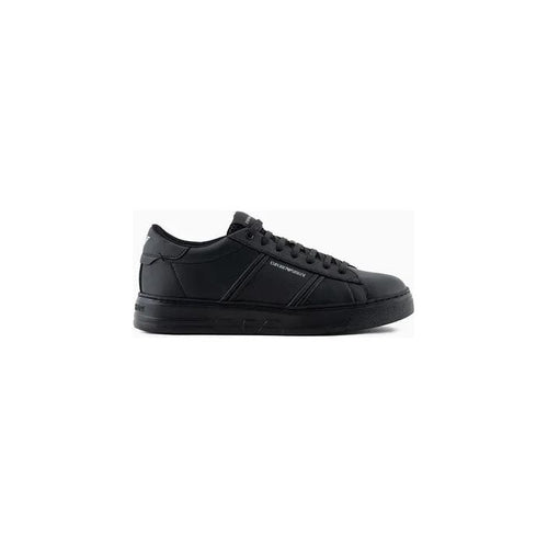 Load image into Gallery viewer, EMPORIO ARMANI LEATHER SNEAKERS WITH CONTRASTING DETAIL - Yooto
