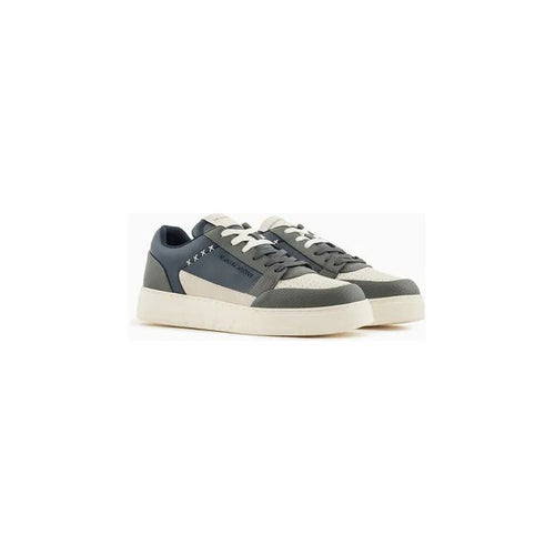 Load image into Gallery viewer, EMPORIO ARMANI ASV REGENERATED-LEATHER SNEAKERS WITH STITCHING DETAILS - Yooto
