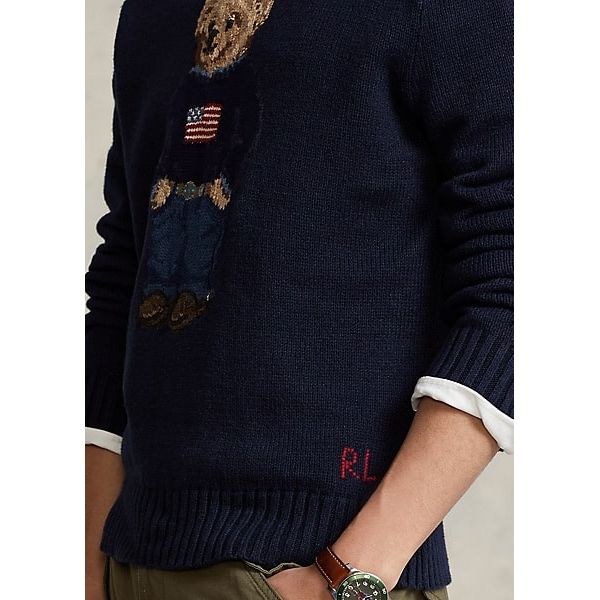 POLO RALPH LAUREN POLO BEAR COTTON-LINEN SWEATER - Yooto