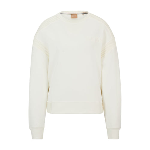 Load image into Gallery viewer, BOSS COTTON-BLEND SWEATSHIRT WITH EMBOSSED LOGO AND KNITTED TAPE - Yooto
