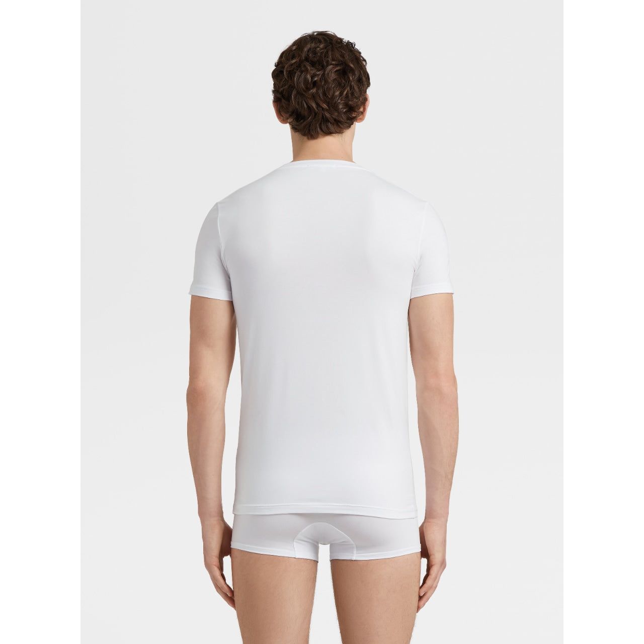 White Stretch Cotton T-Shirt - Yooto