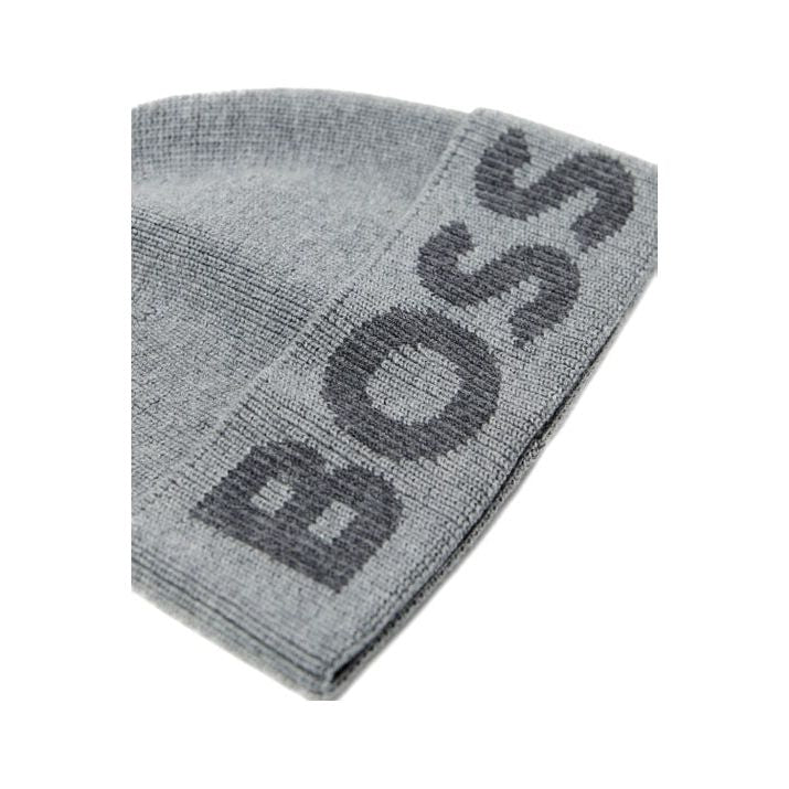 BOSS INTARSIA-KNIT LOGO BEANIE - Yooto