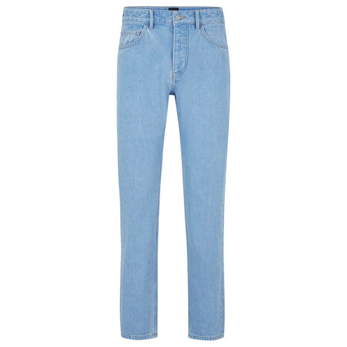 Load image into Gallery viewer, BOSS TAPERED-FIT JEANS IN BLUE PURE-COTTON DENIM - Yooto
