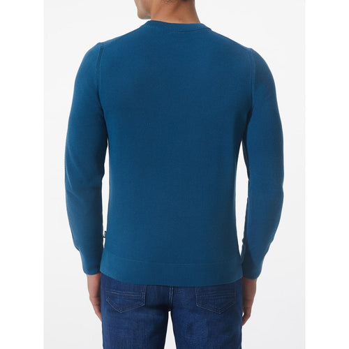 Load image into Gallery viewer, BOSS CREW-NECK SWEATER IN STRUCTURED COTTON WITH STRIPE DETAILS - Yooto
