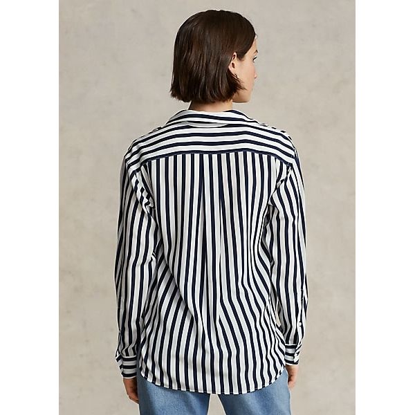 POLO RALPH LAUREN RELAXED FIT STRIPED SILK SHIRT - Yooto