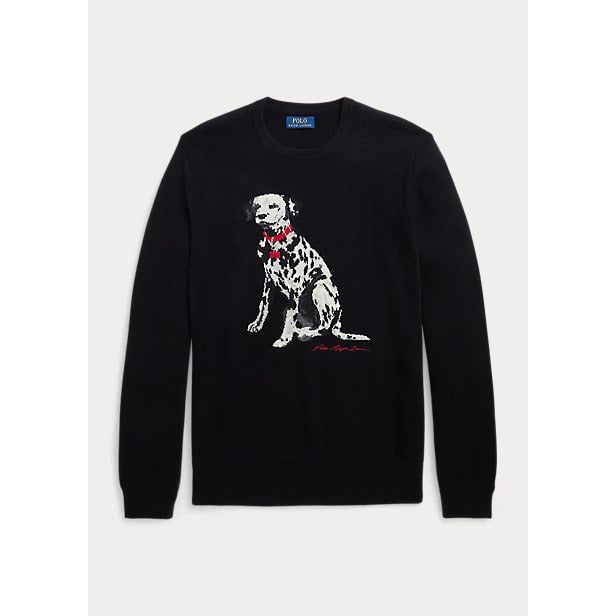 POLO RALPH LAUREN DALMATIAN INTARSIA-KNIT CASHMERE JUMPER - Yooto