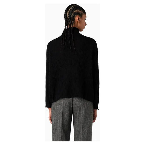 Load image into Gallery viewer, EMPORIO ARMANI RIBBED ALPACA-BLEND TURTLENECK JUMPER WITH A SEAMLESS FLOWER INTARSIA - Yooto
