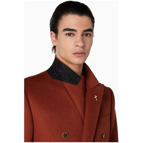 Load image into Gallery viewer, EMPORIO ARMANI DOUBLE-BREASTED JACKET IN PURE CAMEL - Yooto
