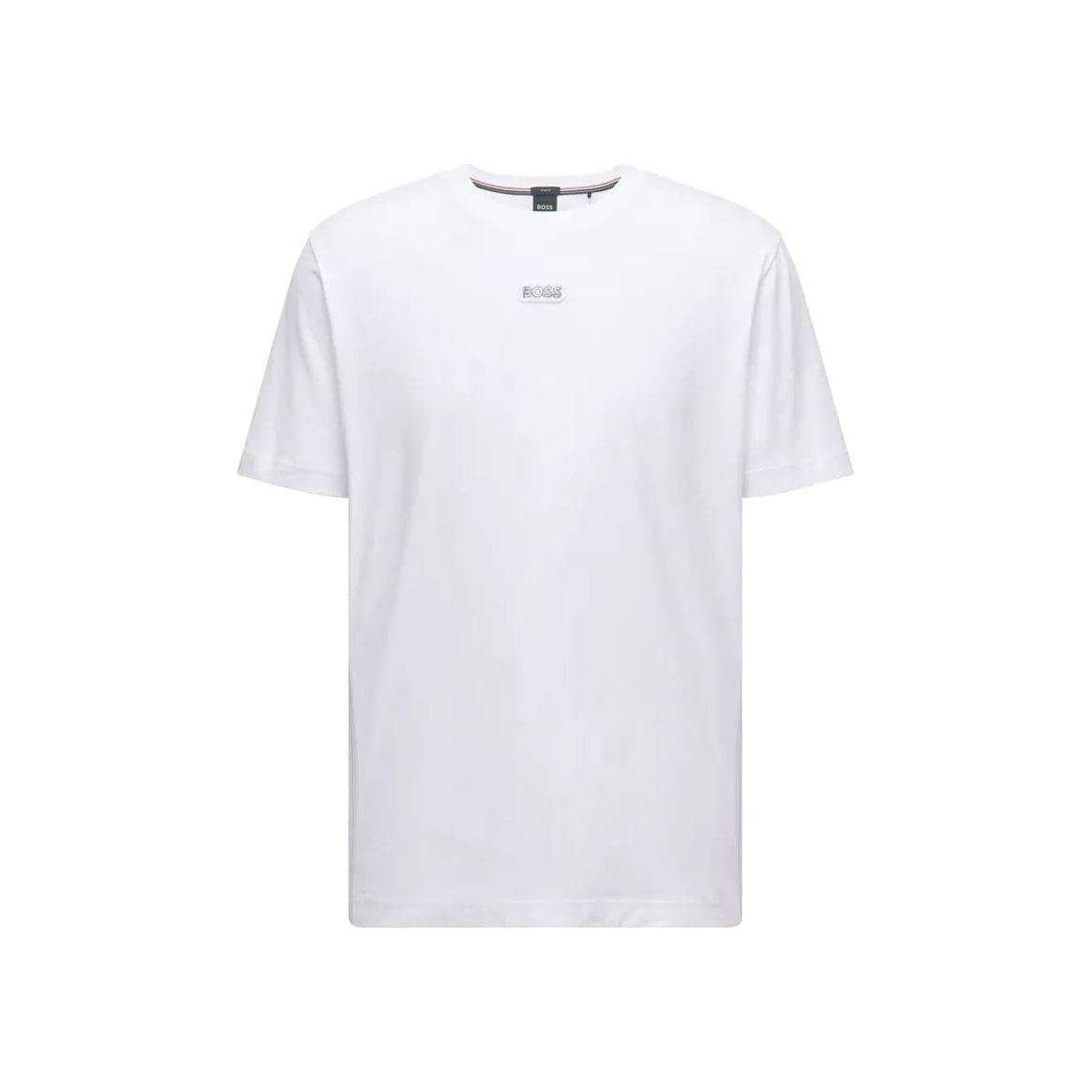 BOSS T-SHIRT IN STRETCH COTTON WITH MULTI-COLOURED LOGO - Yooto