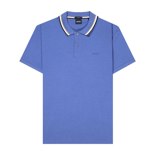 Load image into Gallery viewer, BOSS SLIM-FIT POLO SHIRT IN COTTON WITH STRIPED COLLAR - Yooto
