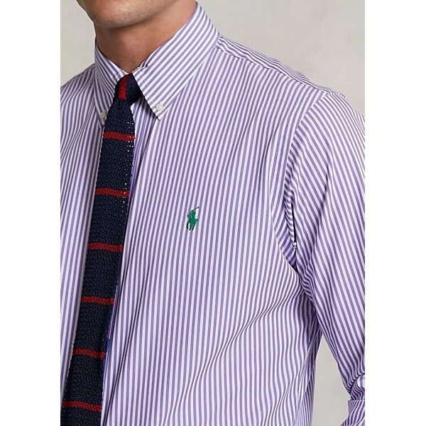 POLO RALPH LAUREN SLIM FIT STRIPED STRETCH POPLIN SHIRT - Yooto