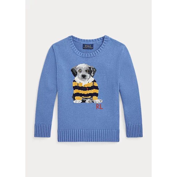 POLO RALPH LAUREN DOG-INTARSIA COTTON JUMPER - Yooto