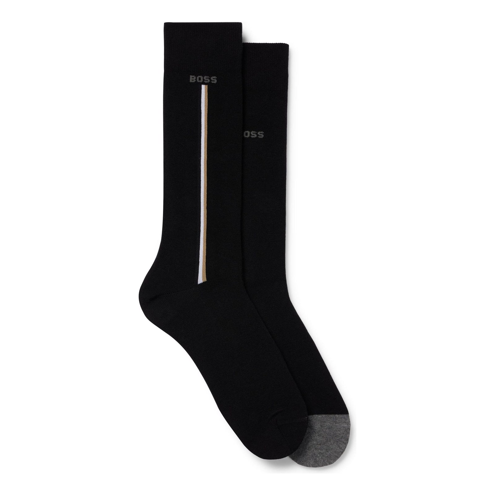 BOSS TWO-PACK OF REGULAR-LENGTH ORGANIC-COTTON-BLEND SOCKS - Yooto