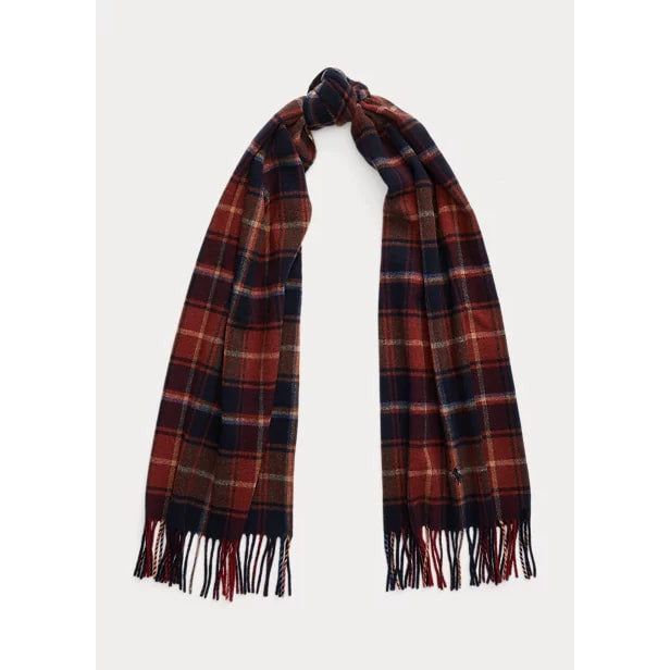 POLO RALPH LAUREN SCOTTISH SCARF WITH FRINGES - Yooto