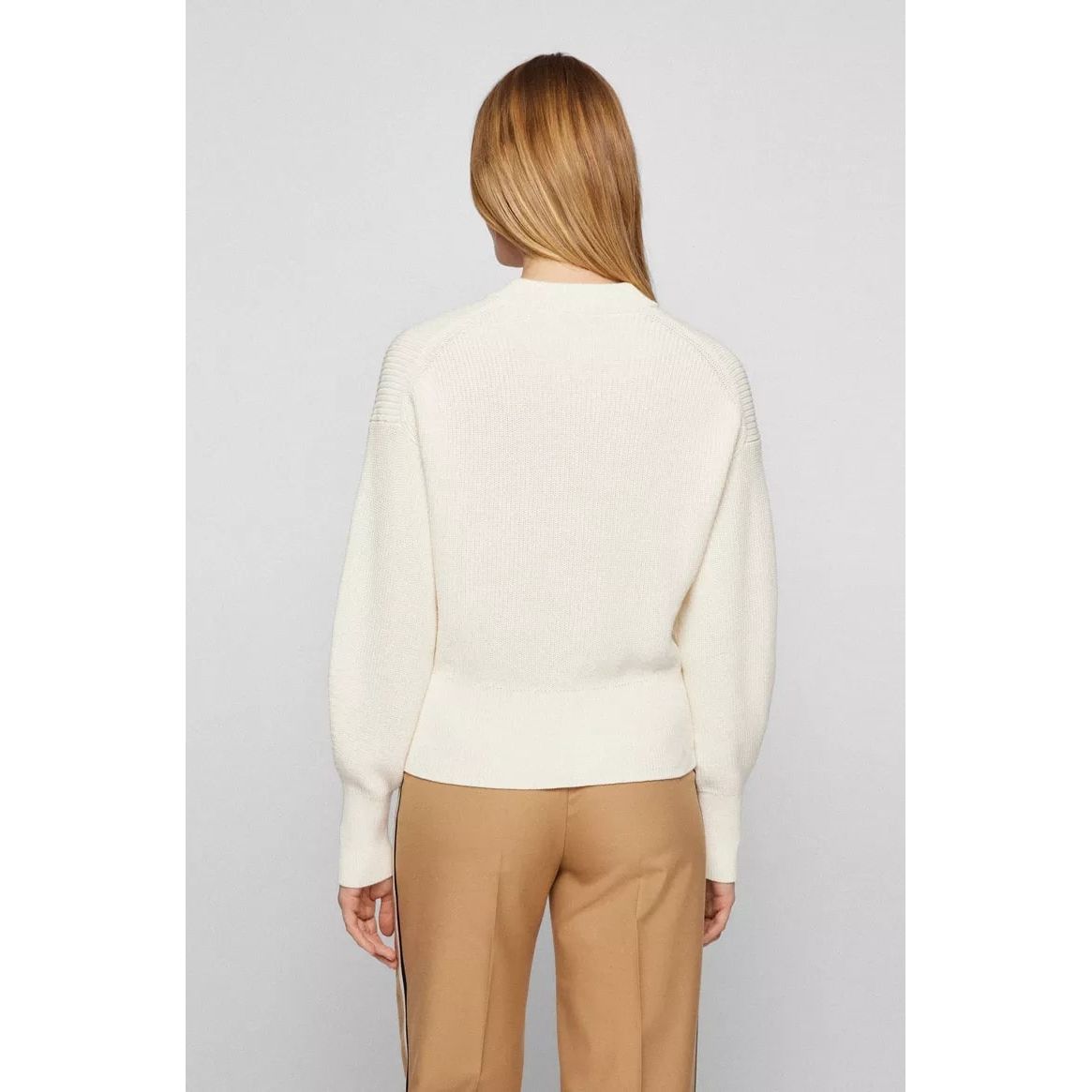 BOSS RELAXED-FIT SWEATER IN ORGANIC COTTON AND SILK - Yooto