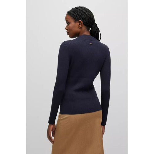 Load image into Gallery viewer, BOSS SLIM-FIT LONG-SLEEVED SWEATER WITH POLISHED BUTTONS - Yooto
