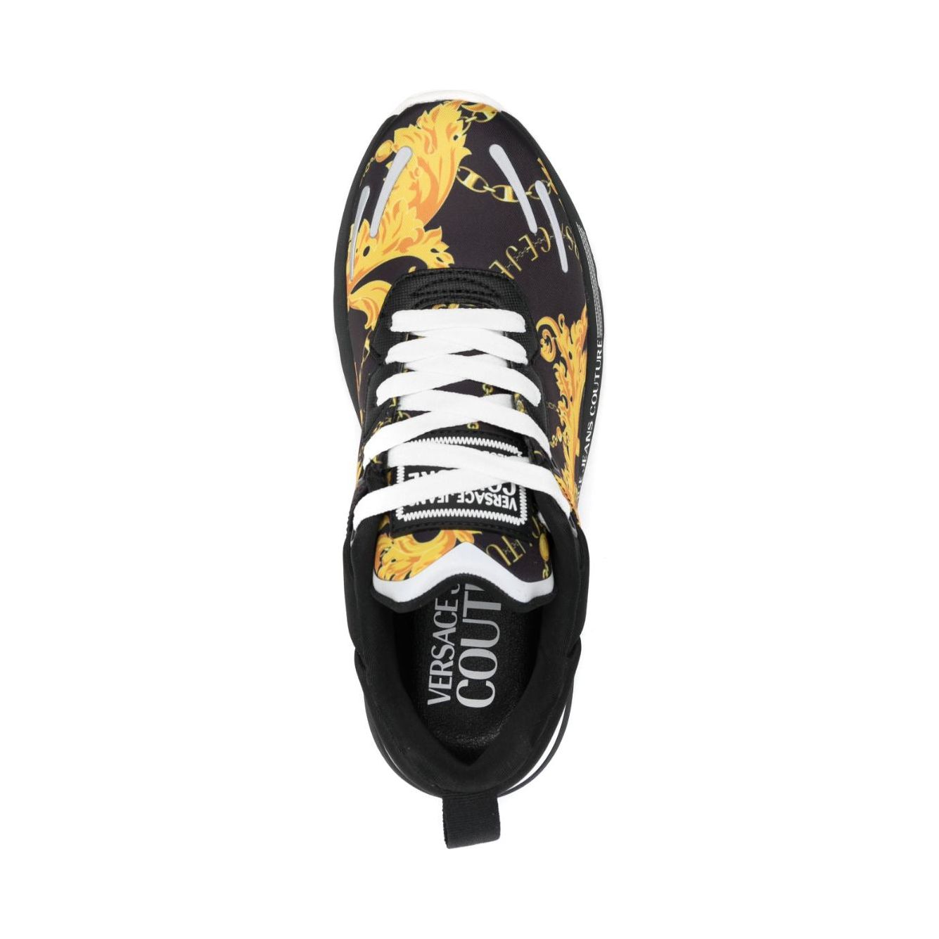VERSACE JEANS COUTURE SNEAKERS WITH BAROQUE PRINT - Yooto
