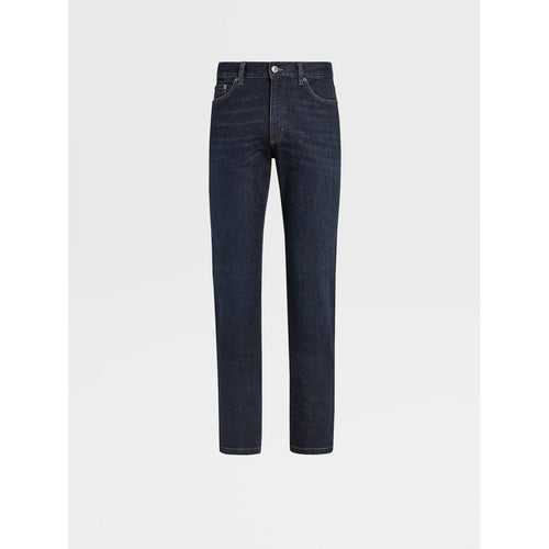 Load image into Gallery viewer, Dark Blue Stone-washed Cotton Roccia Jeans - Yooto
