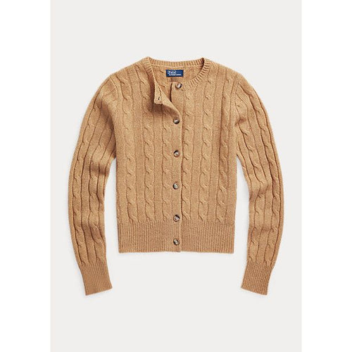 POLO RALPH LAUREN CABLE-KNIT CASHMERE CREWNECK CARDIGAN– Yooto