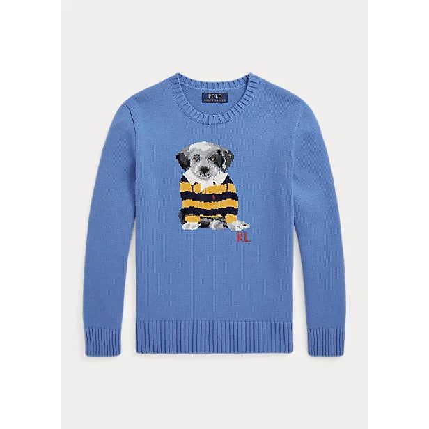 POLO RALPH LAUREN DOG-INTARSIA COTTON JUMPER - Yooto