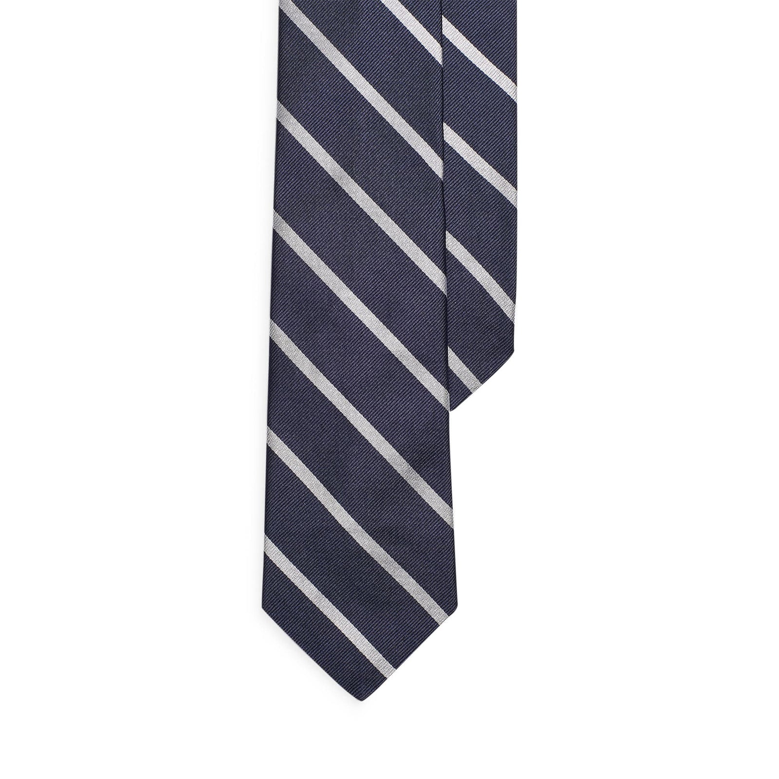Striped Silk Repp Narrow Tie - Yooto
