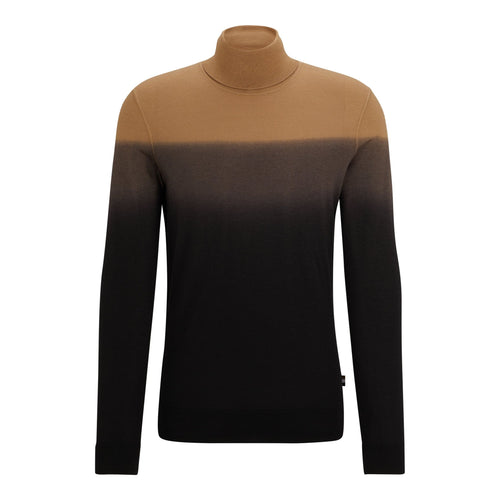 Load image into Gallery viewer, BOSS HIGH-NECK SWEATER IN VIRGIN WOOL AND DÉGRADÉ SILK - Yooto
