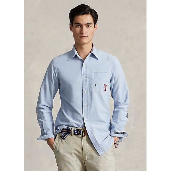 POLO RALPH LAUREN CLASSIC FIT DISTRESSED OXFORD SHIRT - Yooto