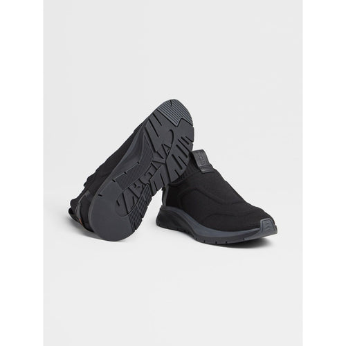 Load image into Gallery viewer, Black Techmerino™ Sock Slip-on Sneakers - Yooto
