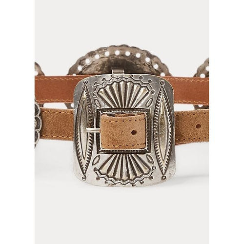 Load image into Gallery viewer, POLO RALPH LAUREN METAL-ACCENT SUEDE BELT - Yooto
