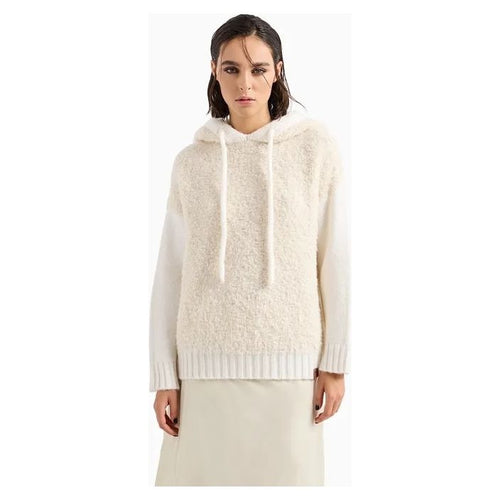 Load image into Gallery viewer, EMPORIO ARMANI HOODED SWEATER IN TEDDY EFFECT FABRIC AND CAPSULE CHALET ALPACA BLEND - Yooto
