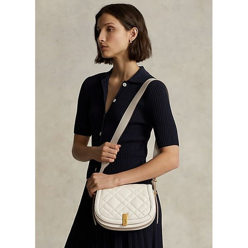 Load image into Gallery viewer, POLO RALPH LAUREN POLO ID QUILTED LEATHER SADDLE BAG - Yooto
