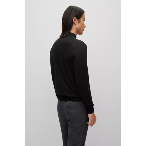 Load image into Gallery viewer, BOSS ORGANIC-COTTON ZIP-NECK SWEATER WITH EMBROIDERED LOGO - Yooto
