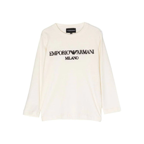 Load image into Gallery viewer, EMPORIO ARMANI KIDS  PIMA JERSEY JUMPER WITH EMBOSSED MATTE FABRIC LOGO - Yooto
