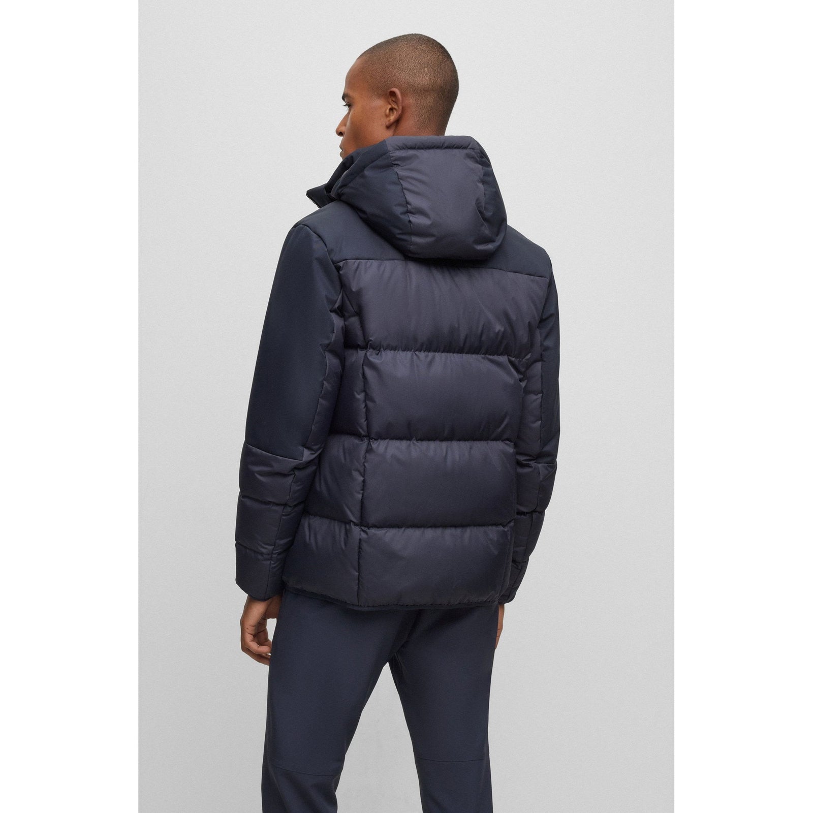 BOSS REGULAR-FIT WATER-REPELLENT DOWN JACKET WITH LOGO DETAIL - Yooto