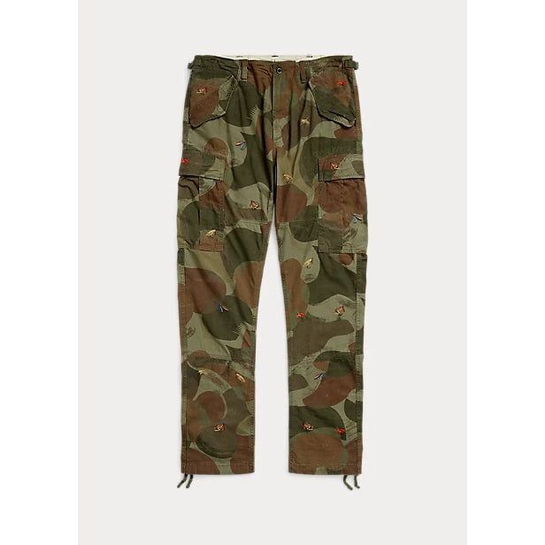 POLO RALPH LAUREN SLIM FIT EMBROIDERED CAMO CARGO TROUSER - Yooto