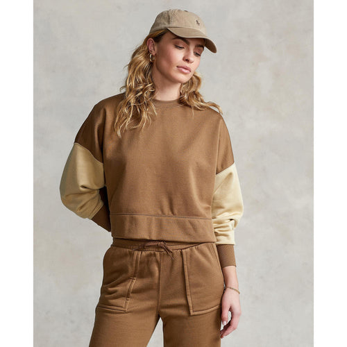 Ներբեռնեք պատկերը Պատկերասրահի դիտիչում՝ Color-Blocked Cropped Fleece Sweatshirt - Yooto
